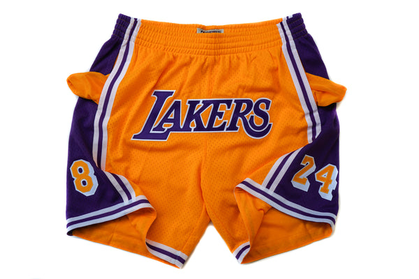 Custom Mitchell & Ness Los Angeles Lakers 1996-1997 Kobe Bryant Edition Swingman Shorts (Home)