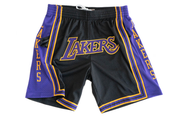 Custom Mitchell & Ness Los Angeles Lakers Hollywood Nights Swingman Shorts
