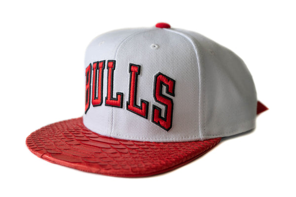 Custom Mitchell & Ness Chicago Bulls Arch Logo White/Red Strapback