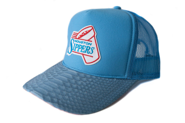 Custom HOUSTON SIPPERS Custom Python Trucker Hat Strapback