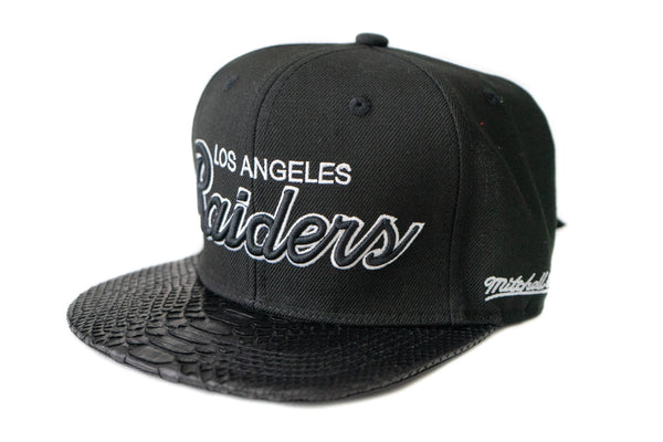Custom Mitchell & Ness Los Angeles Raiders All Black Strapback