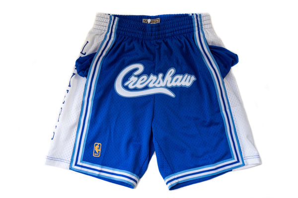 Custom Mitchell & Ness Los Angeles Lakers "Crenshaw" Swingman Shorts