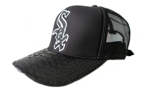 Custom CHICAGO WHITESOX Custom Python Trucker Hat Strapback