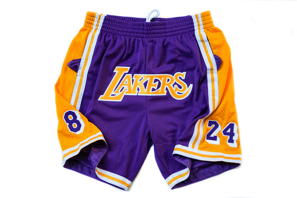 Custom Mitchell & Ness Los Angeles Lakers 1996-1997 Kobe Bryant Edition Swingman Shorts (Away)