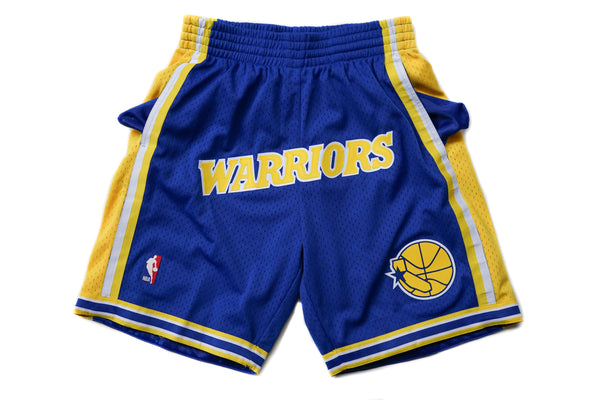 Custom Mitchell & Ness Golden State Warriors 1995-1996 "WARRIORS" Swingman Shorts