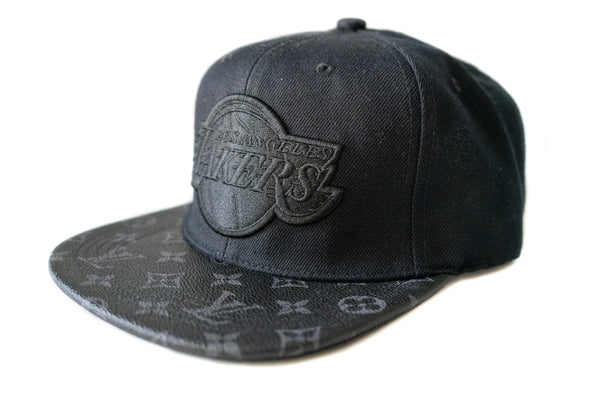 Custom Mitchell & Ness Lakers Basic Logo Louis Vuitton Strapback