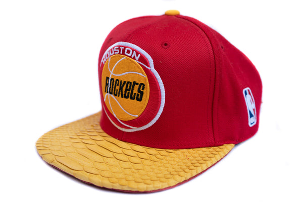 Custom Mitchell & Ness Houston Rockets Basic Logo Strapback