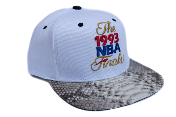 Custom Mitchell & Ness Chicago Bulls 1993 NBA Finals White Strapback