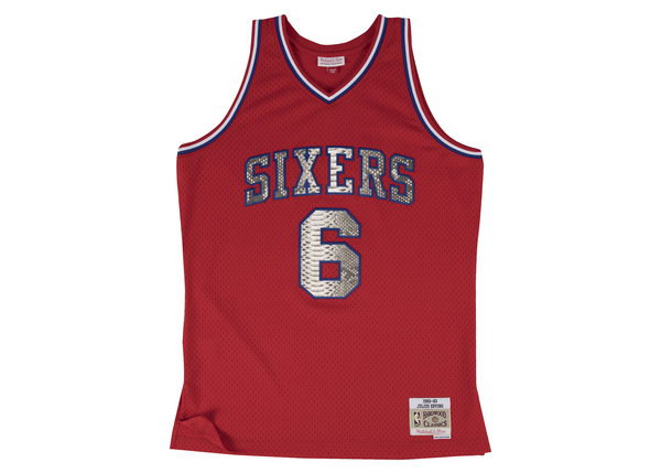 Custom Mitchell & Ness Julius Erving Swingman Philadelphia 76ers Python Jersey