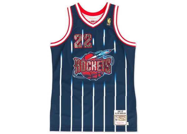 Custom Mitchell & Ness Clyde Drexler 1996-1997 Houston Rockets Python Jersey
