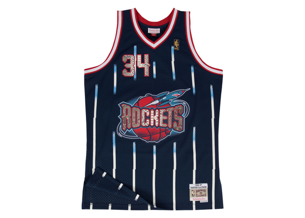 Custom Mitchell & Ness Hakeem Olajuwon 1996-1997 Houston Rockets Python Jersey