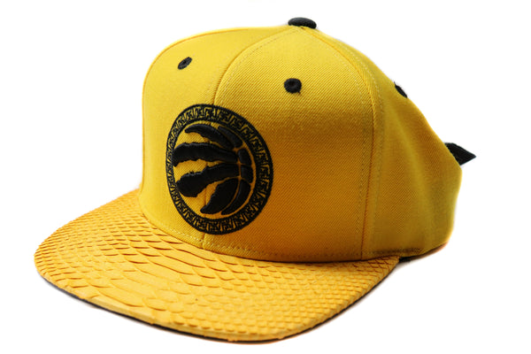 Custom Mitchell & Ness Toronto Raptors Gold Strapback