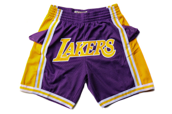 Custom Mitchell & Ness Los Angeles Lakers 1996-1997 "Lakers" Swingman Shorts (Away)