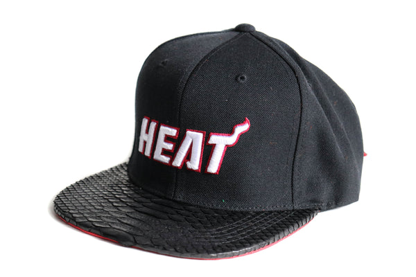 Custom Mitchell & Ness Miami Heat Wave Logo Strapback