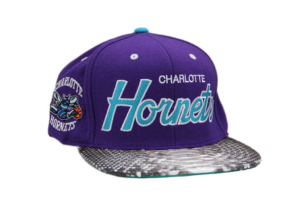Custom Mitchell & Ness Charlotte Hornets The Script Strapback