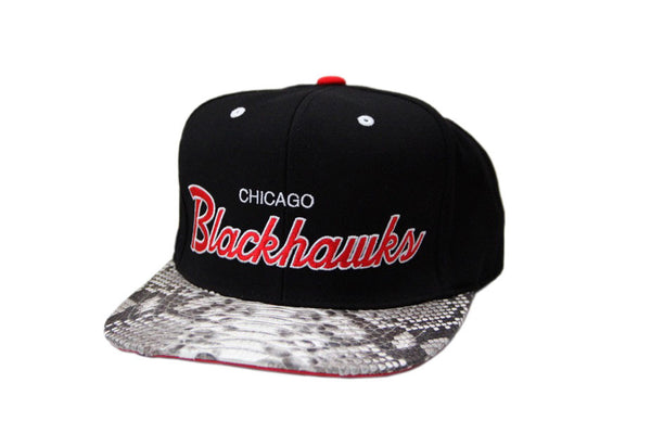 Custom Mitchell & Ness Chicago Blackhawks The Script Strapback