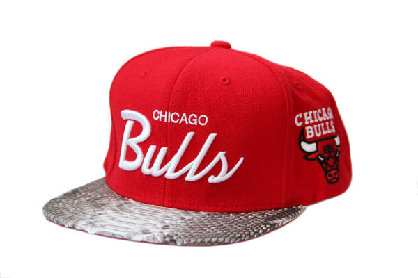 Custom Mitchell & Ness Chicago Bulls Special Script Natural Strapback