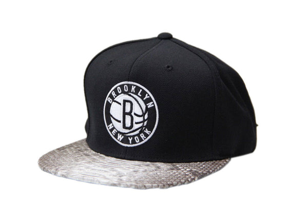 Custom Mitchell & Ness Brooklyn Nets Solid Strapback