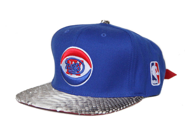 Custom Mitchell & Ness New York Nets NBA Solid Strapback