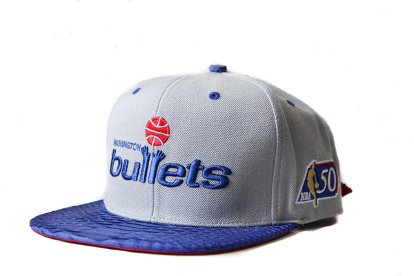 Custom Mitchell & Ness Washington Bullets Basic Logo Strapback