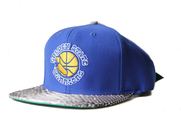 Custom Mitchell & Ness Golden State Warriors Solid Wool Strapback