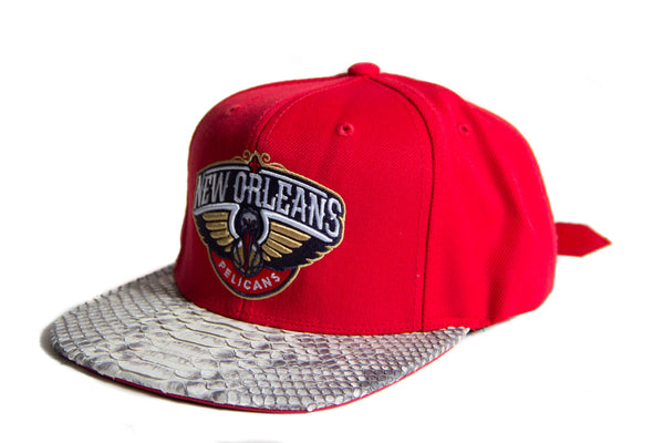 Custom Mitchell & Ness New Orleans Pelicans Basic Logo Strapback