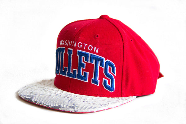 Custom Mitchell & Ness Washington Bullets Arch Logo Strapback