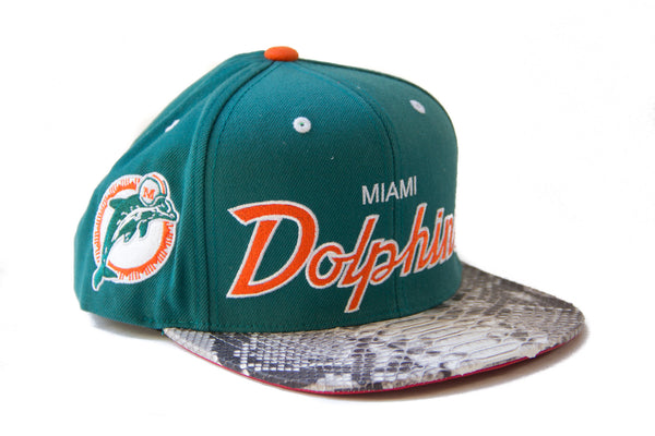 Custom Mitchell & Ness Miami Dolphins The Script Strapback