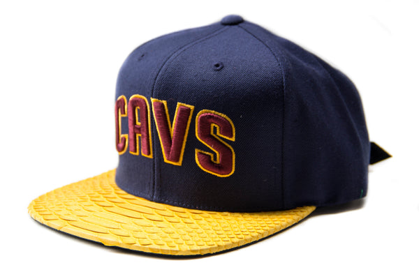 Custom Mitchell & Ness Cleveland Cavaliers Block Logo Strapback