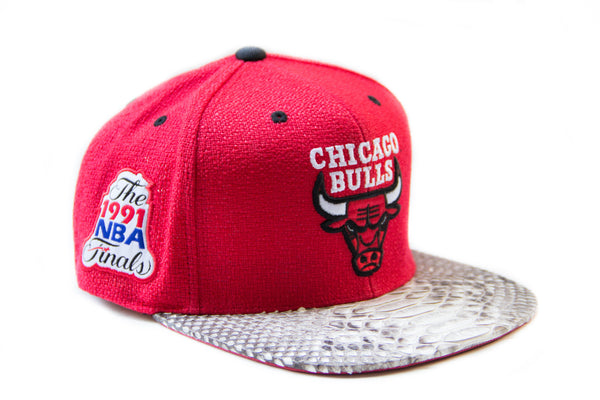 Custom Mitchell & Ness Chicago Bulls 1991 NBA Finals Woven Strapback
