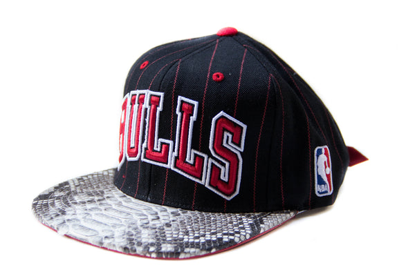 Custom Mitchell & Ness Chicago Bulls Pinstripe Strapback