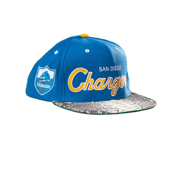 Custom Mitchell & Ness San Diego Chargers The Script Strapback