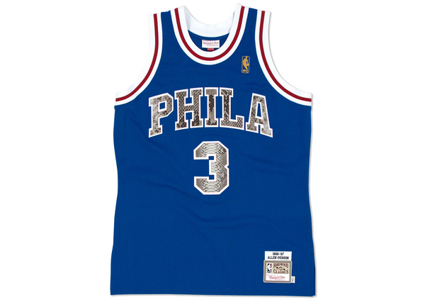 Custom Mitchell & Ness Allen Iverson 1996-1997 Philadelphia 76ers Python Jersey