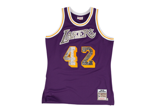 Custom Mitchell & Ness James Worthy 1984-1985 Los Angeles Lakers Python Jersey