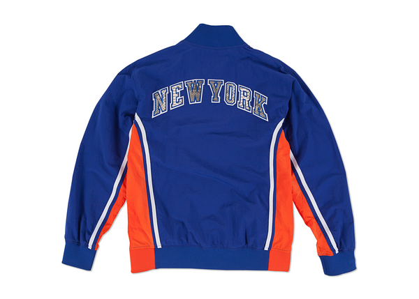 Custom Mitchell & Ness New York Knicks "Nothing But Net" Python Warm Up Jacket
