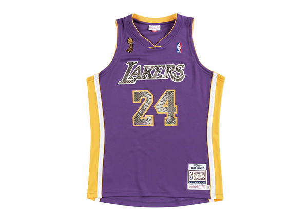 Custom Mitchell & Ness Kobe Bryant 2008-2009 Los Angeles Lakers Road Finals Python Jersey