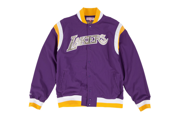 Custom Mitchell & Ness Los Angeles Lakers "Nothing But Net" Python Warm Up Jacket