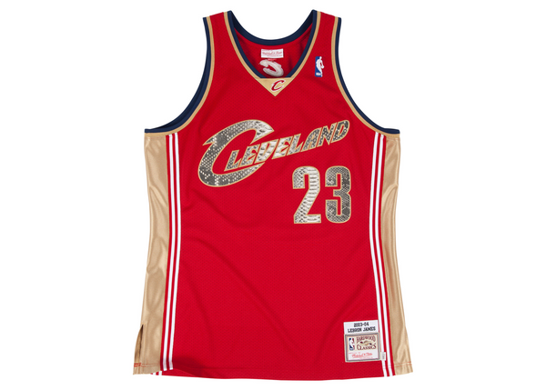 Custom Mitchell & Ness LeBron James 2003-2004 Cleveland Cavaliers Python Jersey (Away)