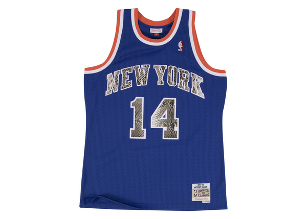 Custom Mitchell & Ness Anthony Mason 1991-1992 New York Knicks Python Jersey