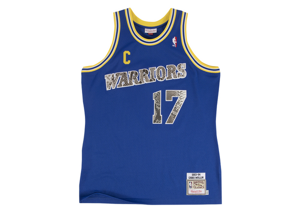 Custom Mitchell & Ness Chris Mullin 1993-1994 Golden State Warriors Python Jersey