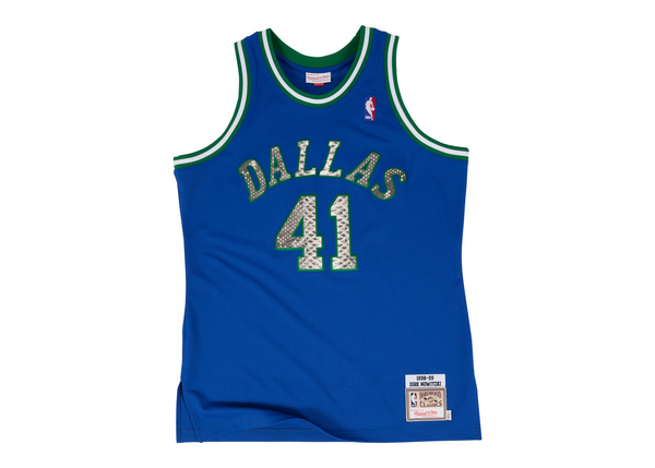 Custom Mitchell & Ness Dirk Nowitzki 1998-1999 Dallas Mavericks Python Jersey