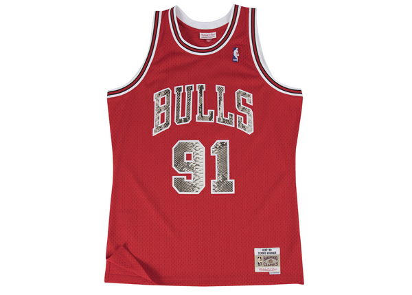 Custom Mitchell & Ness Dennis Rodman 1997-1998 Chicago Bulls Python Jersey