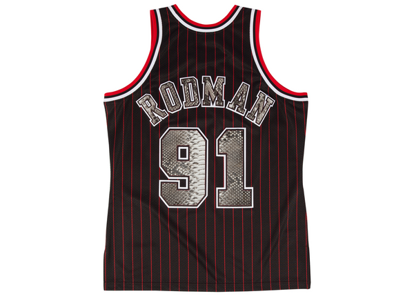 Custom Mitchell & Ness Dennis Rodman 1996-1997 Chicago Bulls Python Je ...