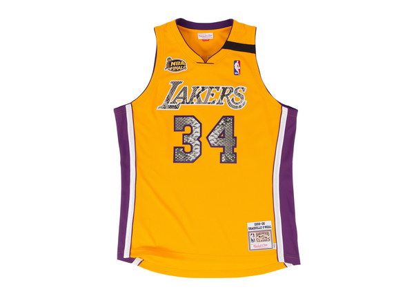 Custom Mitchell & Ness Shaquille O'Neal 1999-2000 Los Angeles Lakers Python Jersey