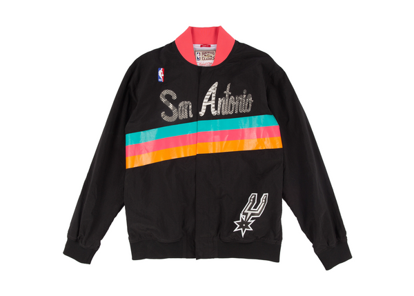 Custom Mitchell & Ness San Antonio Spurs "Nothing But Net" Python Warm Up Jacket